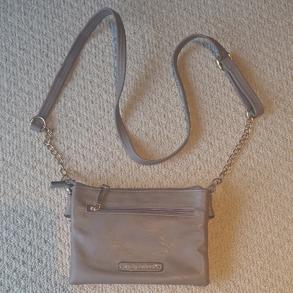 Kathy Ireland Taupe Crossbody Bag